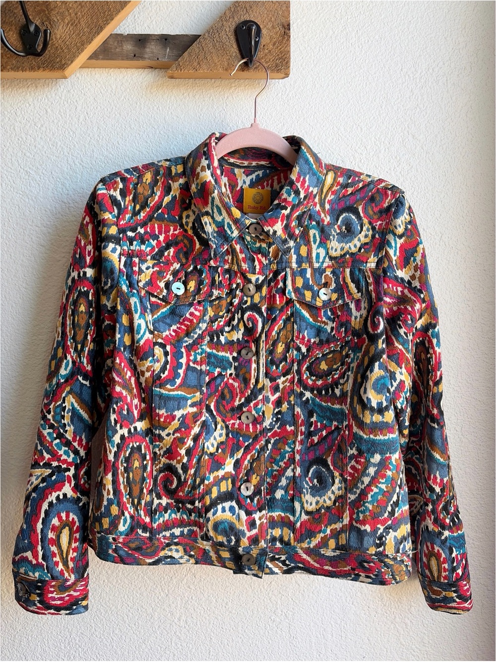 Ruby Rd Multicolor Paisley Tapestry Jacket 12